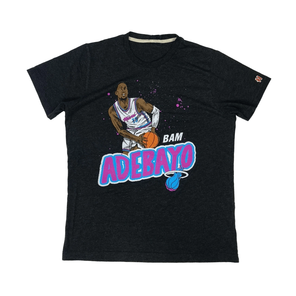 Homage Miami Heat Bam Adebayo Graphic T-Shirt Basketball Merch Great Gift For Fans