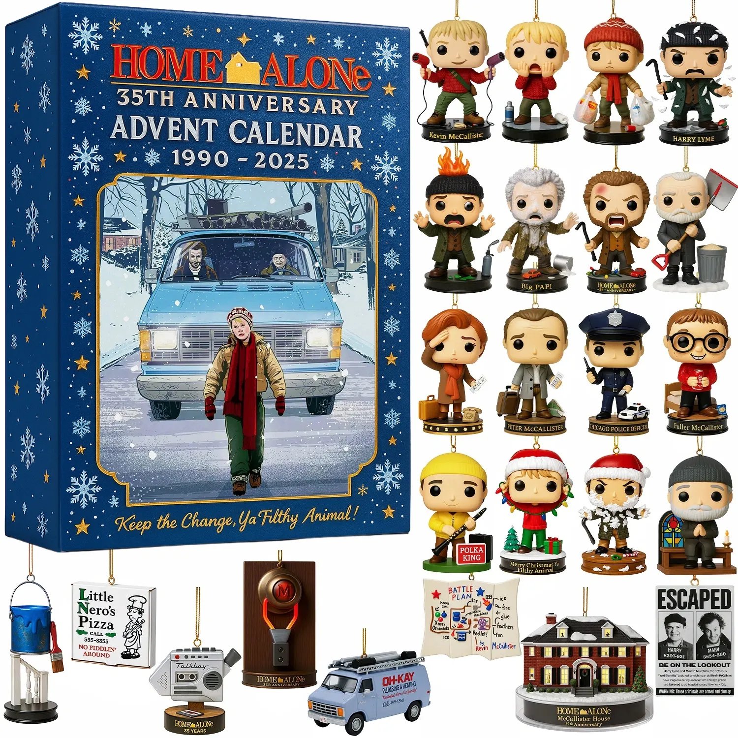 Home Alone 35th Anniversary Advent Calendar 2025 24 Day Advent Calendar Xmas Gift Ideas