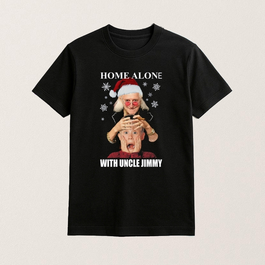 Home Alone With Uncle Jimmy Shirt Funny Home Alone T-Shirt Christmas Gifts For Son