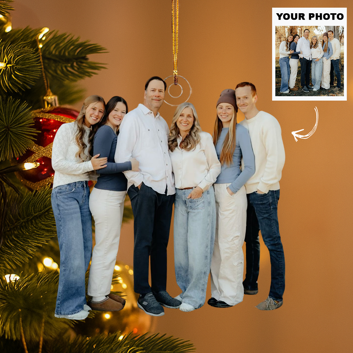 Home Is Where We Are Personalized Photo Mica Ornament Customized Your Photo Ornament