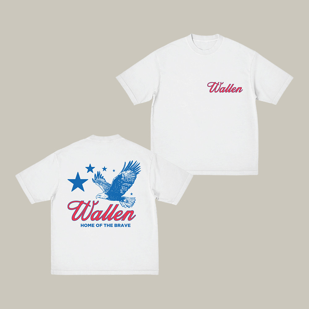 Home Of The Brave Morgan Wallen Eagle T-Shirt Morgan Wallen Tour Merch Music Fan Gift