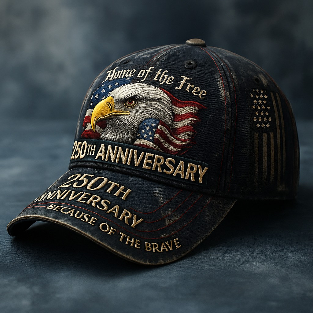 Home Of The Free 250 Years America Commemorative Baseball Cap 1776 2026 Patriotic Hat Gift