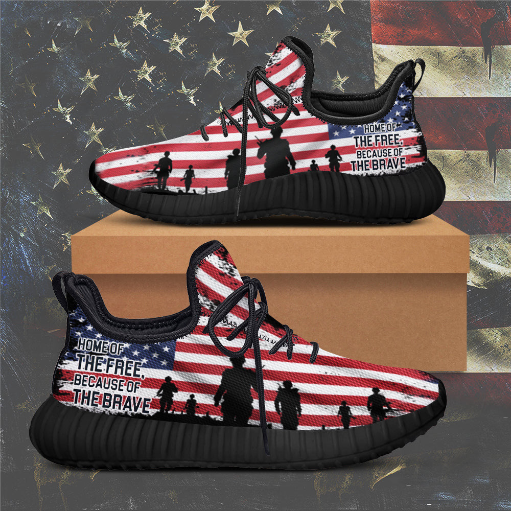 Home Of The Free Because Of The Brave Sneakers Honoring Veterans Patriotic American Flag Shoes Home Of The Free Because Of The Brave Sneakers Honoring Veterans Patriotic American Flag Shoes