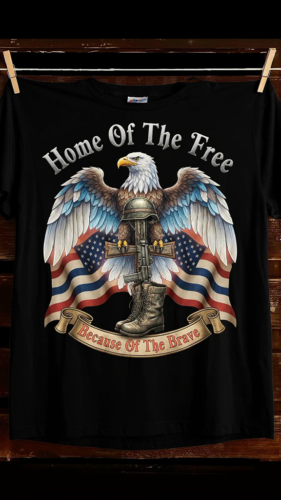 Home Of The Free Eagle T Shirt 1776 2026 250th Anniversary Veteran Pride Gift For Him