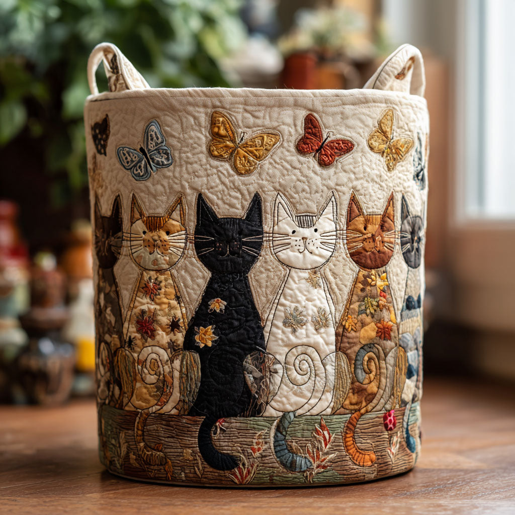 Home Of Whiskers Quilted Laundry Basket Perfect Quilted Laundry Organizer Gift for the Holidays