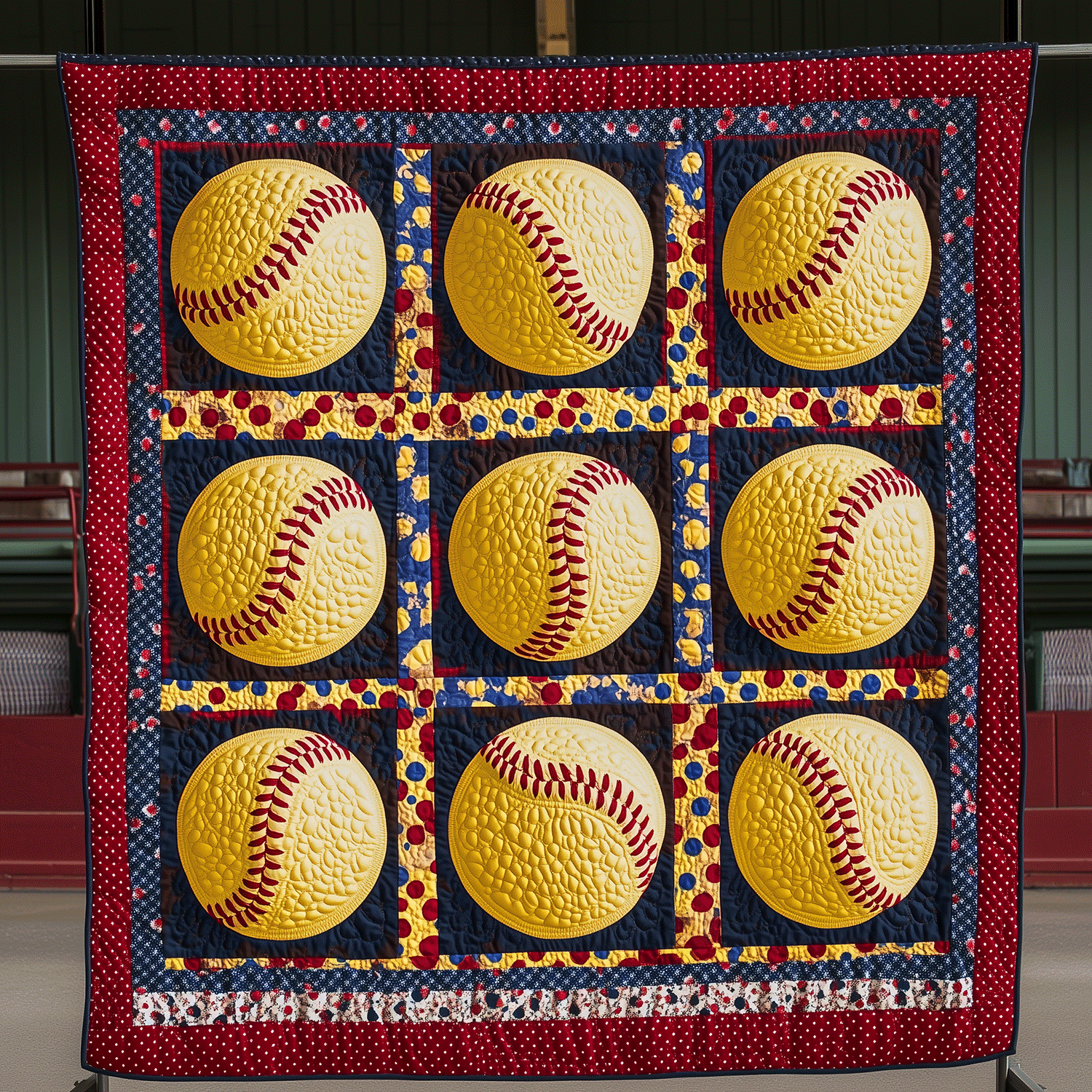 Home Run Comfort Quilted Blanket Cute Blankets For Girlfriend