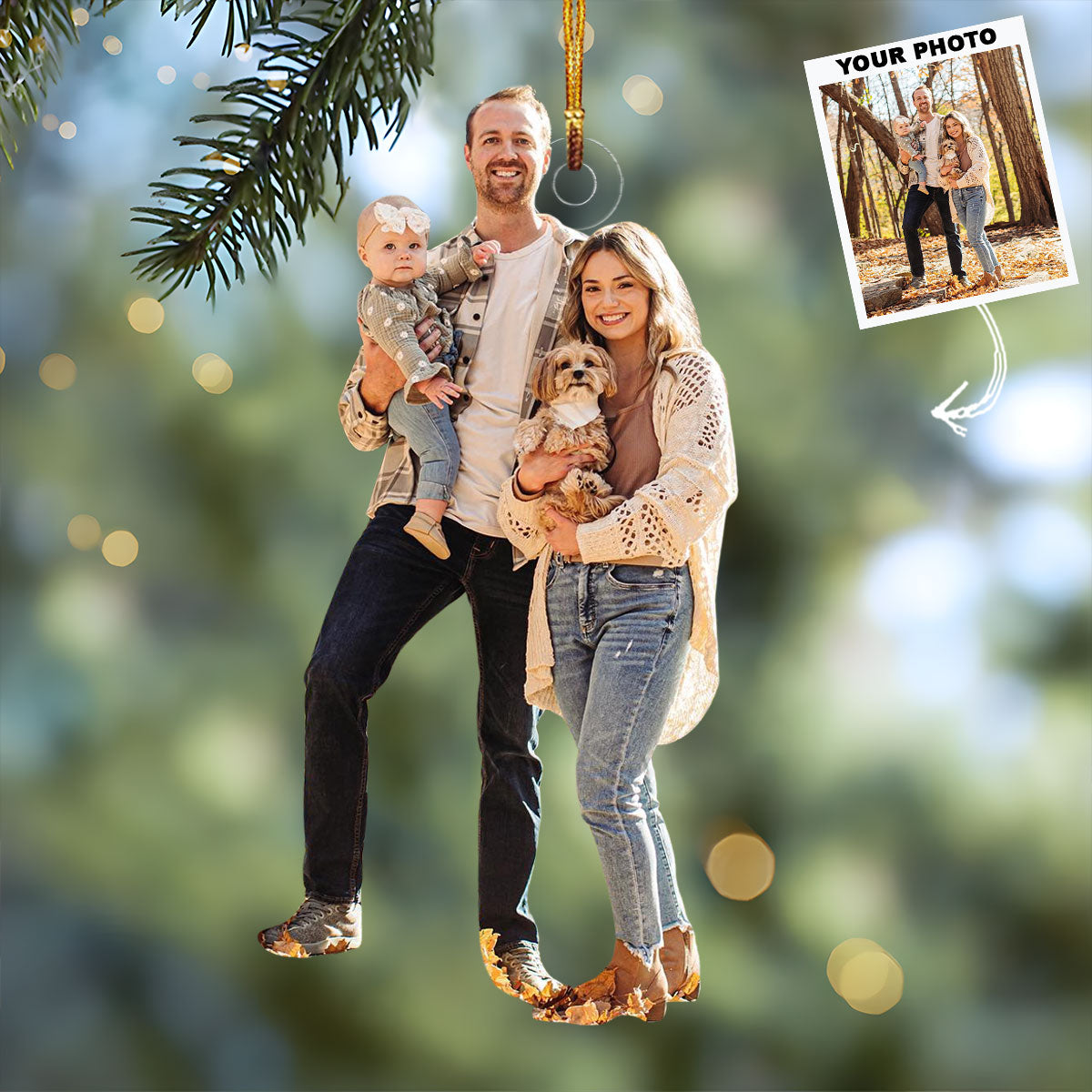 Home Sweet Family Personalized Photo Mica Ornament Gift For Family Family Members 2