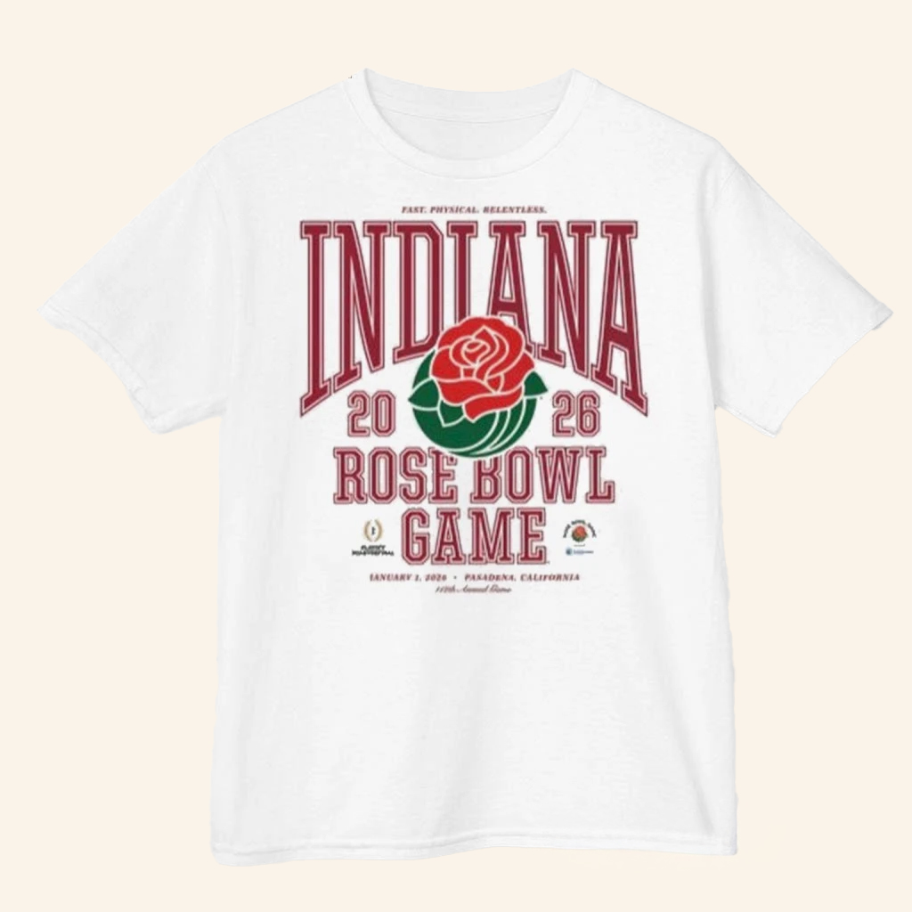 Homefield Apparel Merch Indiana Football 2026 Rose Bowl Game T-Shirt Gifts For Football Lovers