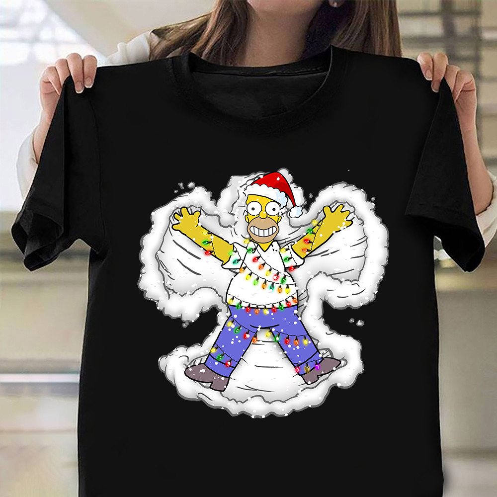 Homer Simpson Christmas Shirt Merry Xmas Homer Simpson T-Shirt Fan Gift Ideas