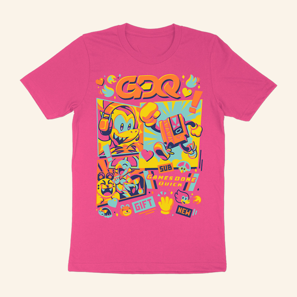 Homestar Runner Merch GDQ Marathon Mascots Shirt Games Done Quick T-Shirt Gifts For Her