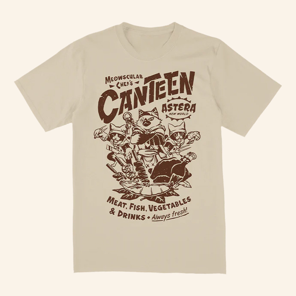 Homestar Runner Merch Monster Hunter Meowscular Chef's Canteen T-Shirt Gifts For Guys