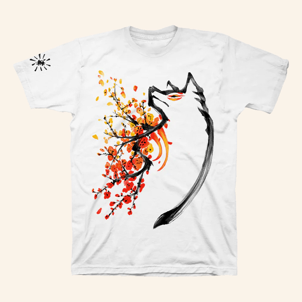 Homestar Runner Merch Okami Painted Wolf T-Shirt Christmas Present For Him