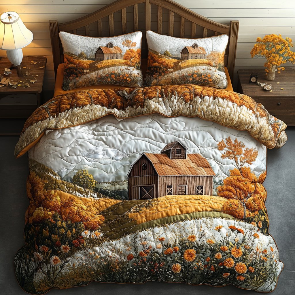Homestead Dreams Quilted Bedding Set Bedroom Farmhouse Decor Ideas Family Presents