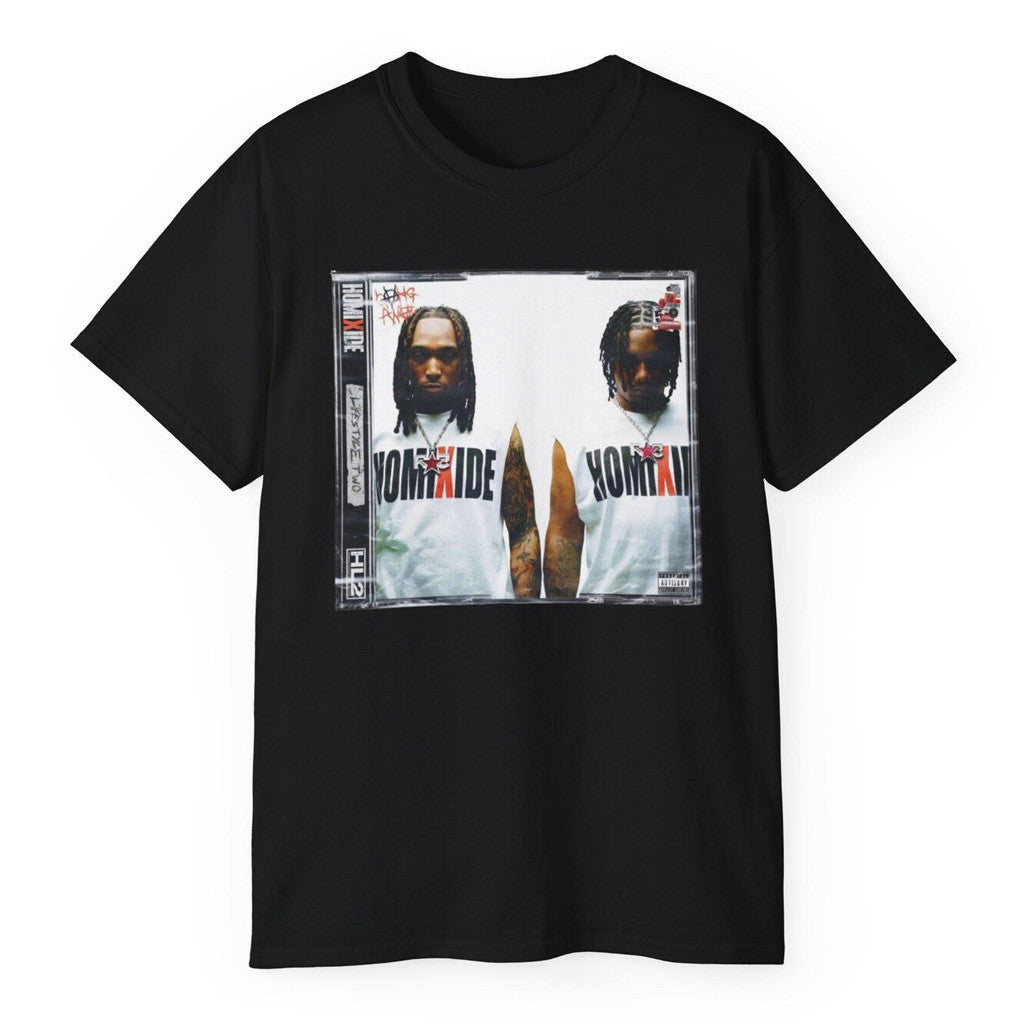 Homixide Gang Merch Homixide Gang HL2 Homixide Lifestyle 2 Album Shirt Black Fan Merch