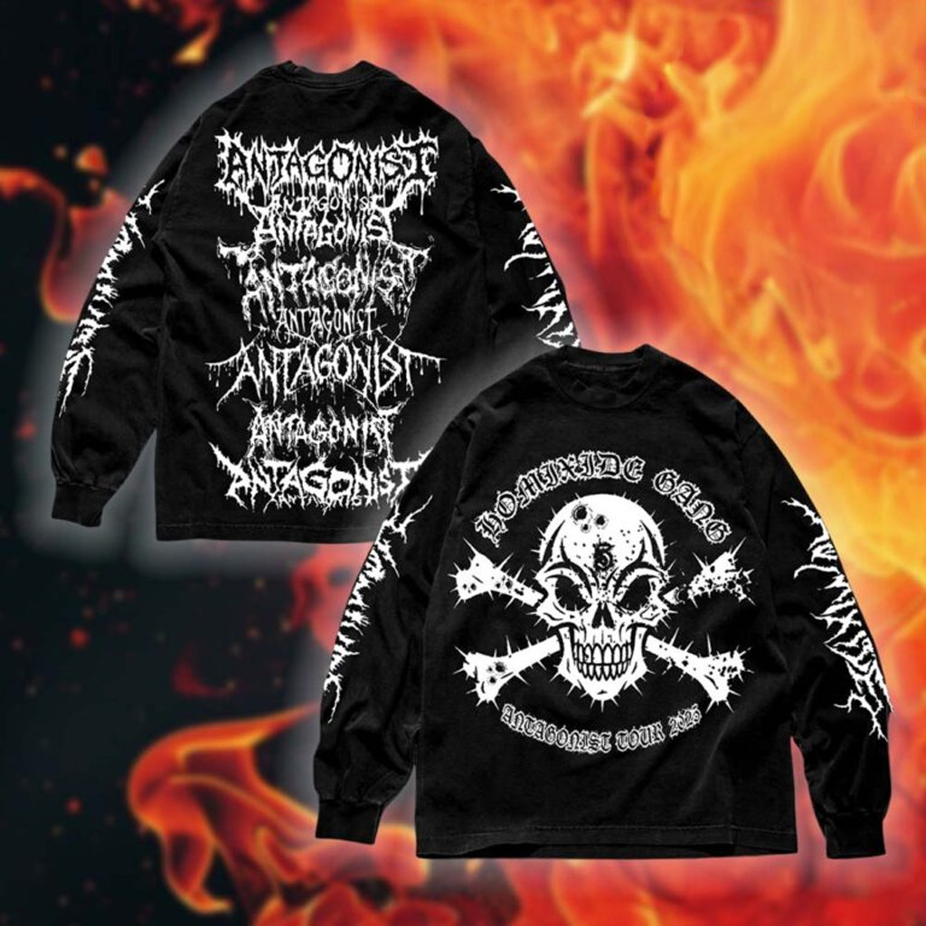 Homixide Gang Merch HXG Skull And Bones Long Sleeve Shirt Gifts For Fans