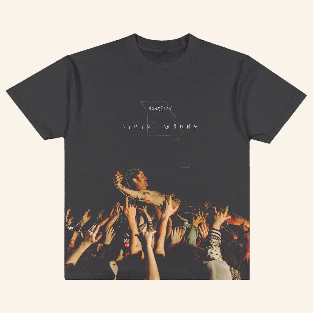 Honestav Merch Livin' Wrong T-Shirt Gifts For Fans Honestav Merch Livin' Wrong T-Shirt Gifts For Fans
