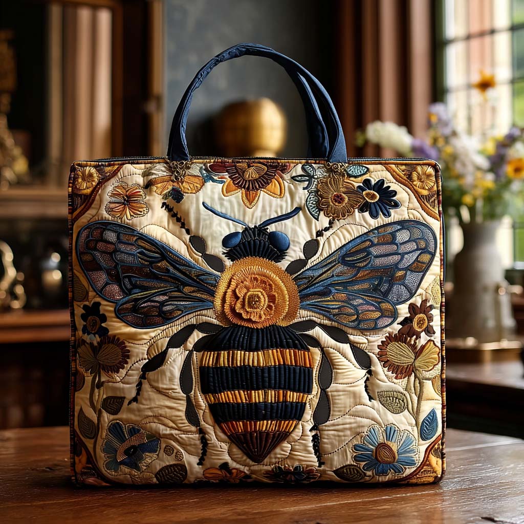 Honey Buzz Quilted Tote Bag Gifts For Bee Lovers