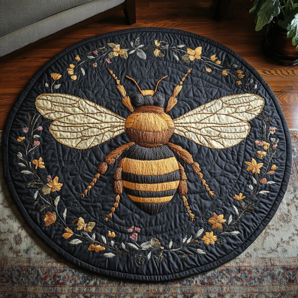 Honey Harvest Quilted Round Mat Entryway Ideas Presents For Beekeepers