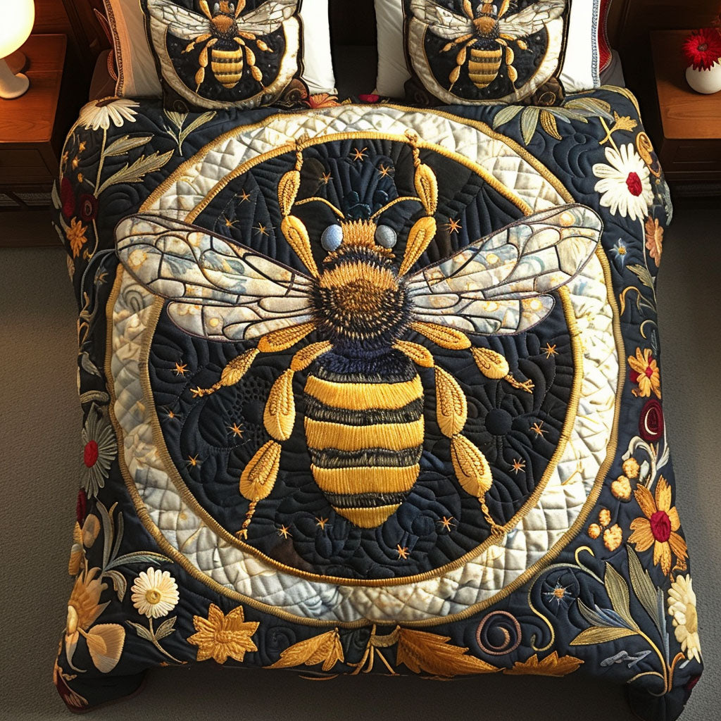 Honey Jewel Quilted Bedding Set Best Comforter Sets Gifts For Bee Lovers