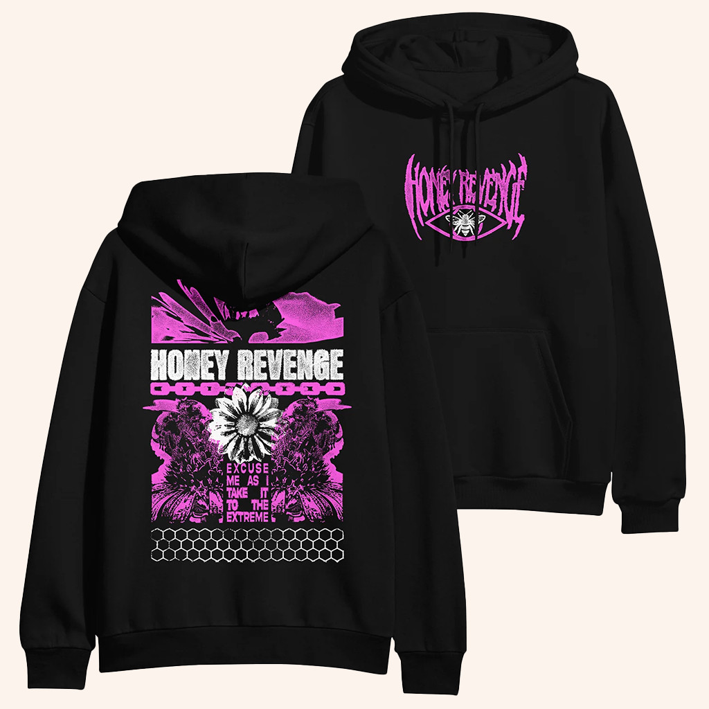 Honey Revenge Merch Extreme Black Hoodie Cool Gifts For Music Lovers Honey Revenge Merch Extreme Black Hoodie Cool Gifts For Music Lovers