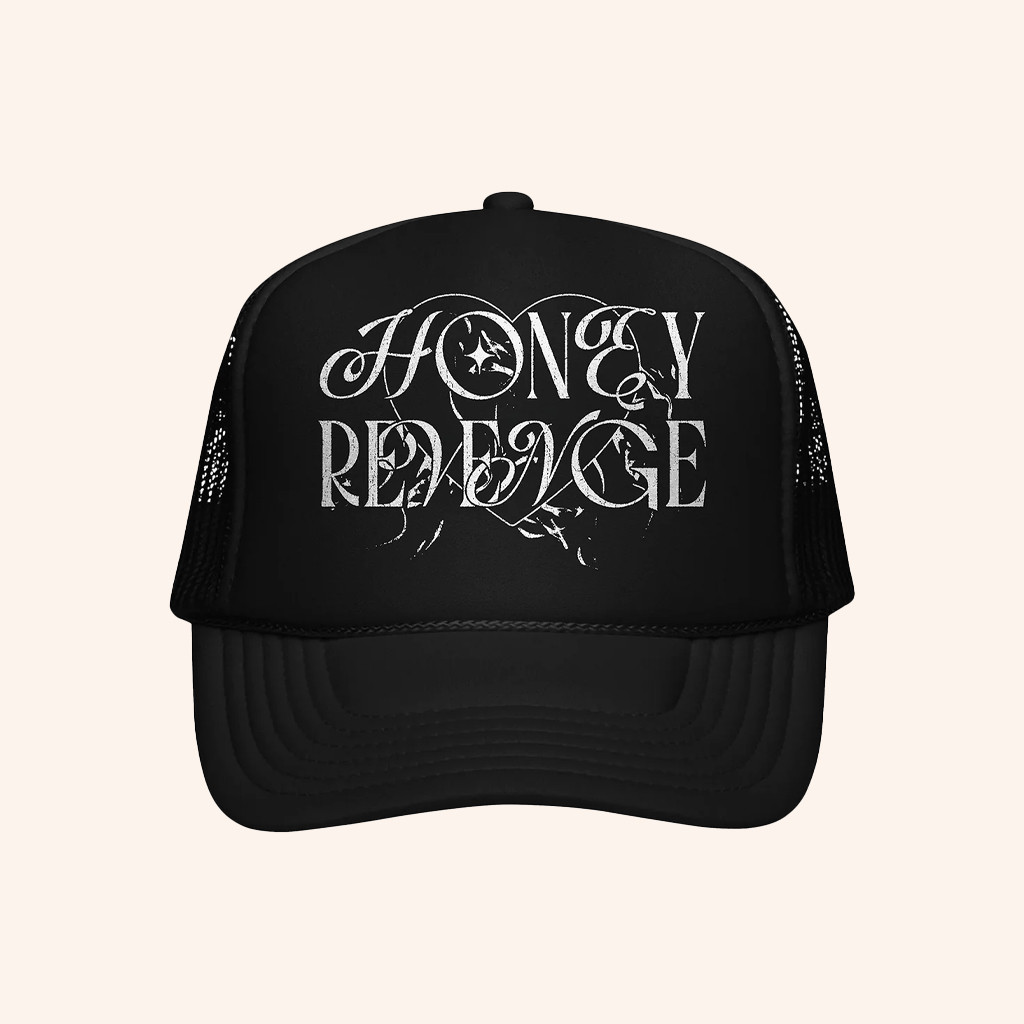 Honey Revenge Merch Heart Black Trucker Hat Music Gift Ideas For Guys