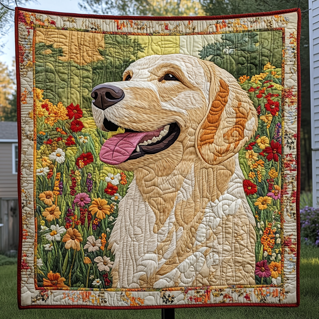 Honeyed Happiness Quilted Blanket Best Christmas Gifts For Dog Lovers