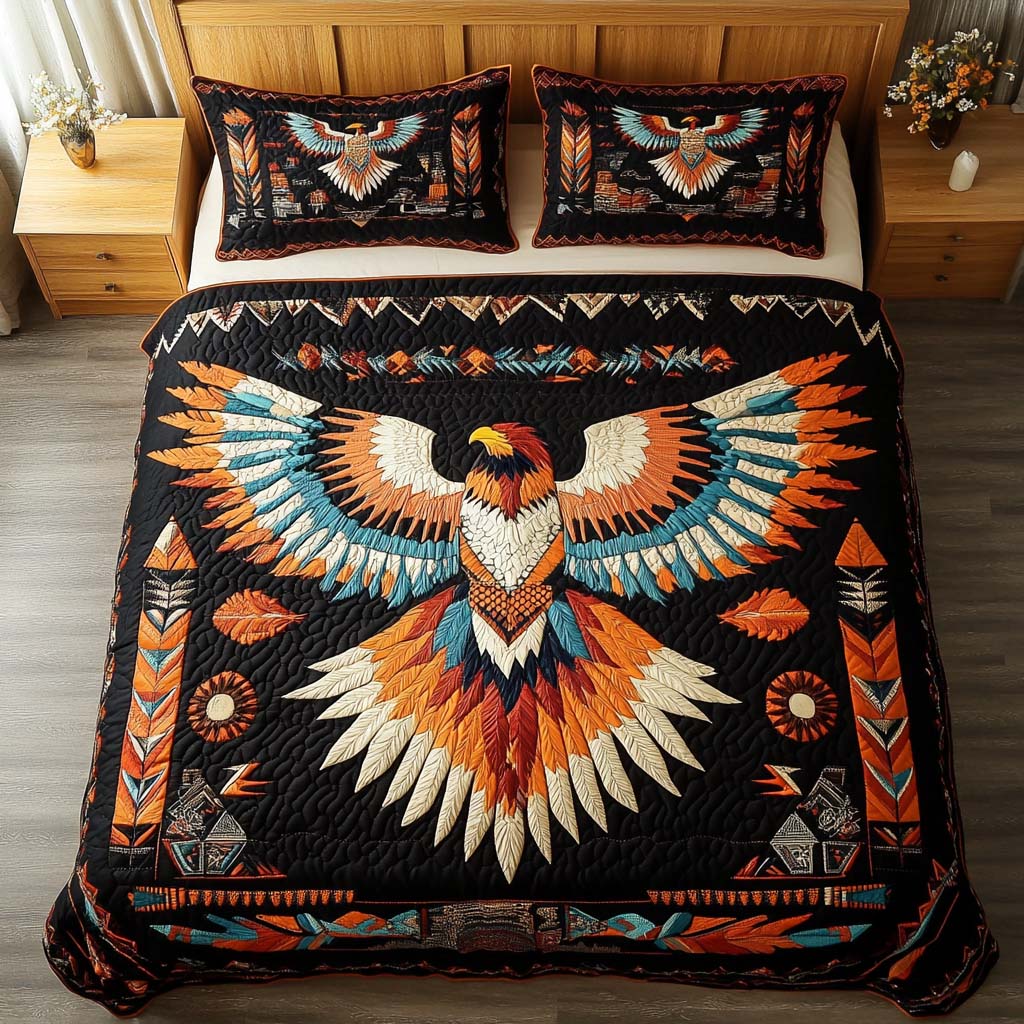 Honor Sky Quilted Bedding Set Cute Room Decor Native American Gifts