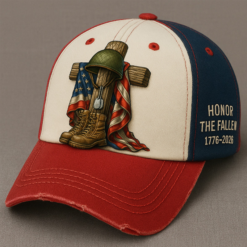 Honor The Fallen 1776 2026 Hat Happy Freedom Day Baseball Cap Patriotic Gift Ideas