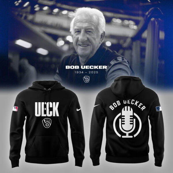 Honoring The Legend Brewers Icon And Baseball Hall Of Famer Bob Uecker Black Hoodie Fans Gifts