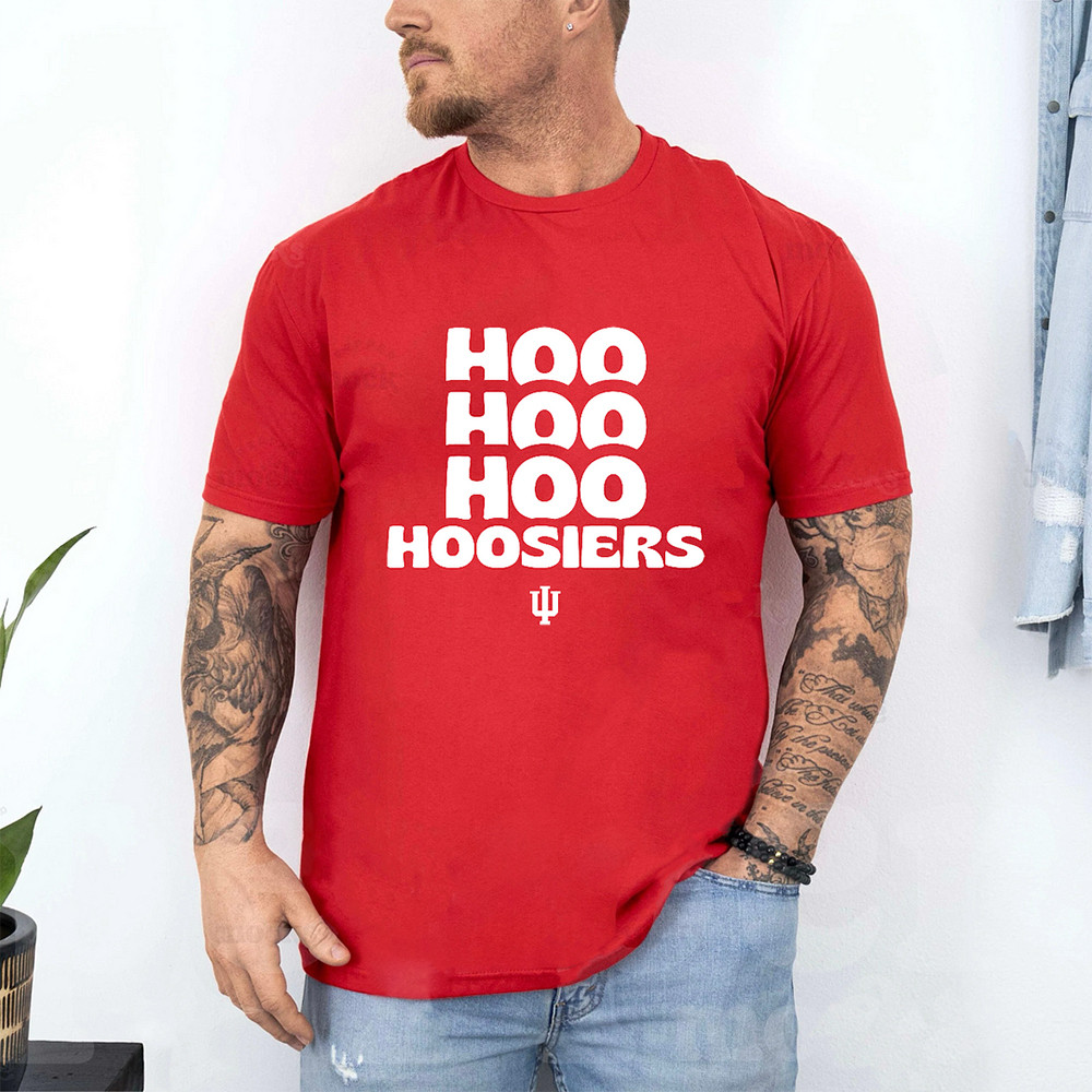 Hoo Hoo Hoo Hoosiers T-Shirt Indiana Hoosier Clothes Best Gifts For Football Fans