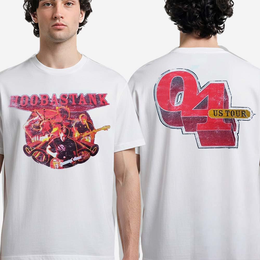 Hoobastank 2004 US Tour T-Shirt Hoobastank Music Apparel Birthday Gift For Boyfriend