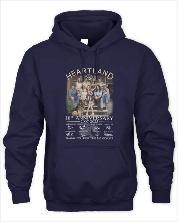 Hoodie Heartland 18Th Anniversary 2007-2025 Signatures Thank You For The Memories Hoodie Gifts For Besties
