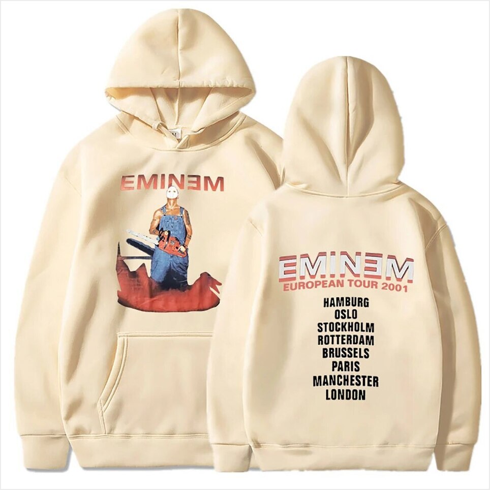 Hoodie Rapper Eminem Letter Print Men Autumn Winter Casual Gifts For Her Merch Apparel