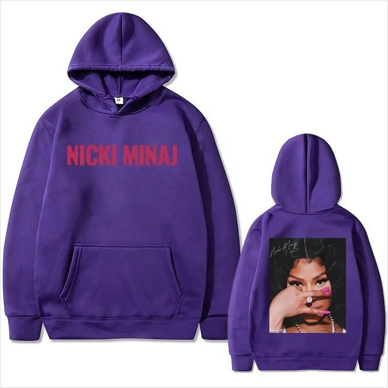 Hoodie Rapper Nicki Minaj World Tour Country Music Double Sided Print Men Women Hip Hop Gifts For Sister
