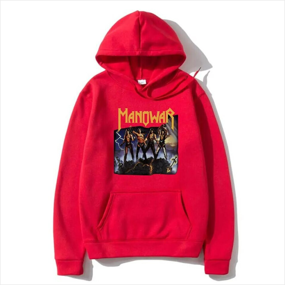 Hoodie Rock Band Manowar Heavy Metal Gifts For Her Merch Clothing