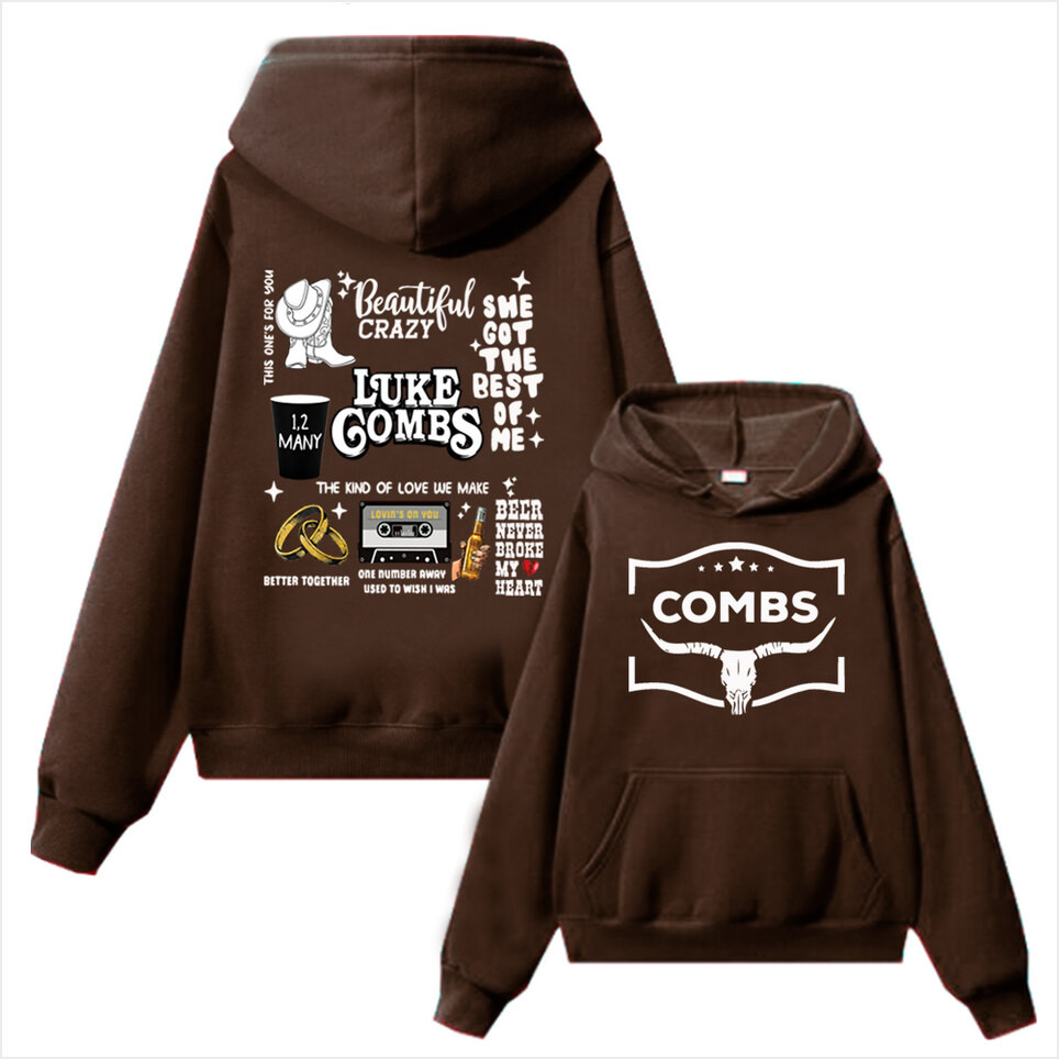 Hoodie Tuledai Luke Combs Country Music Western Harajuku Hip Hop Men Women Fans Gift Gifts For Him