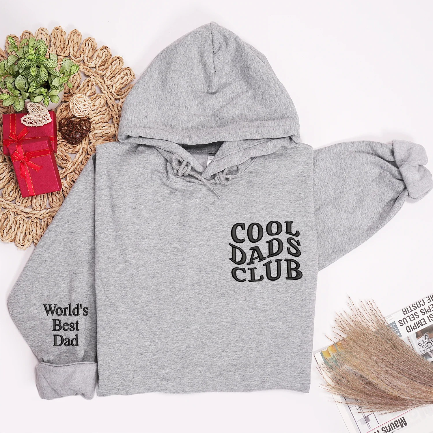 Hoodies for Men Cool Dads Club Hoodie Minimal Father Humor Pullover Fathers Day Gift for Him