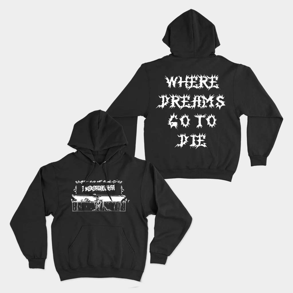 Hoodlum Merch Coffin Hoodie Where Dreams Go To Die Hoodie Birthday Gift Ideas For Dad