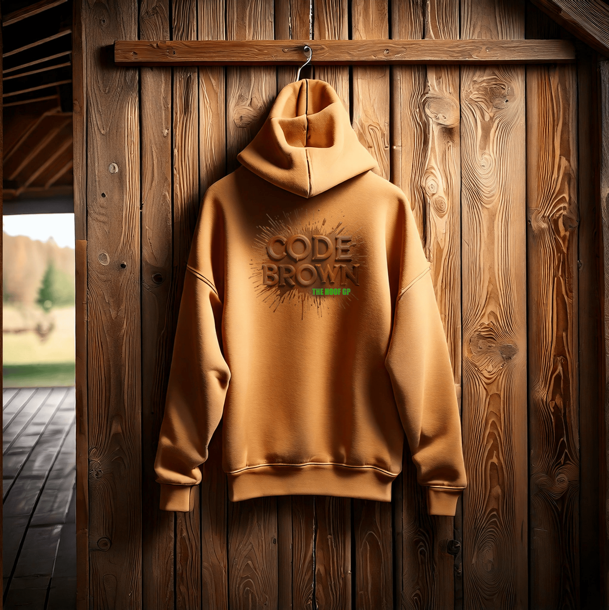 Hoof GP Merch The Code Brown Zip Hoodie Fathers Day Presents Birthday Gift for Husband