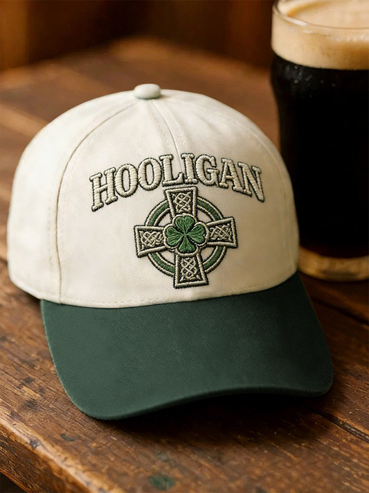 Hooligan Celtic Cross Baseball Cap St Patricks Day Irish Pride Shamrock Hat Best Gift For Him