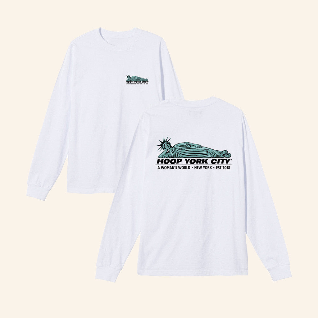 Hoop York City Merch A Woman's World Long Sleeve Shirt Gifts For Dudes