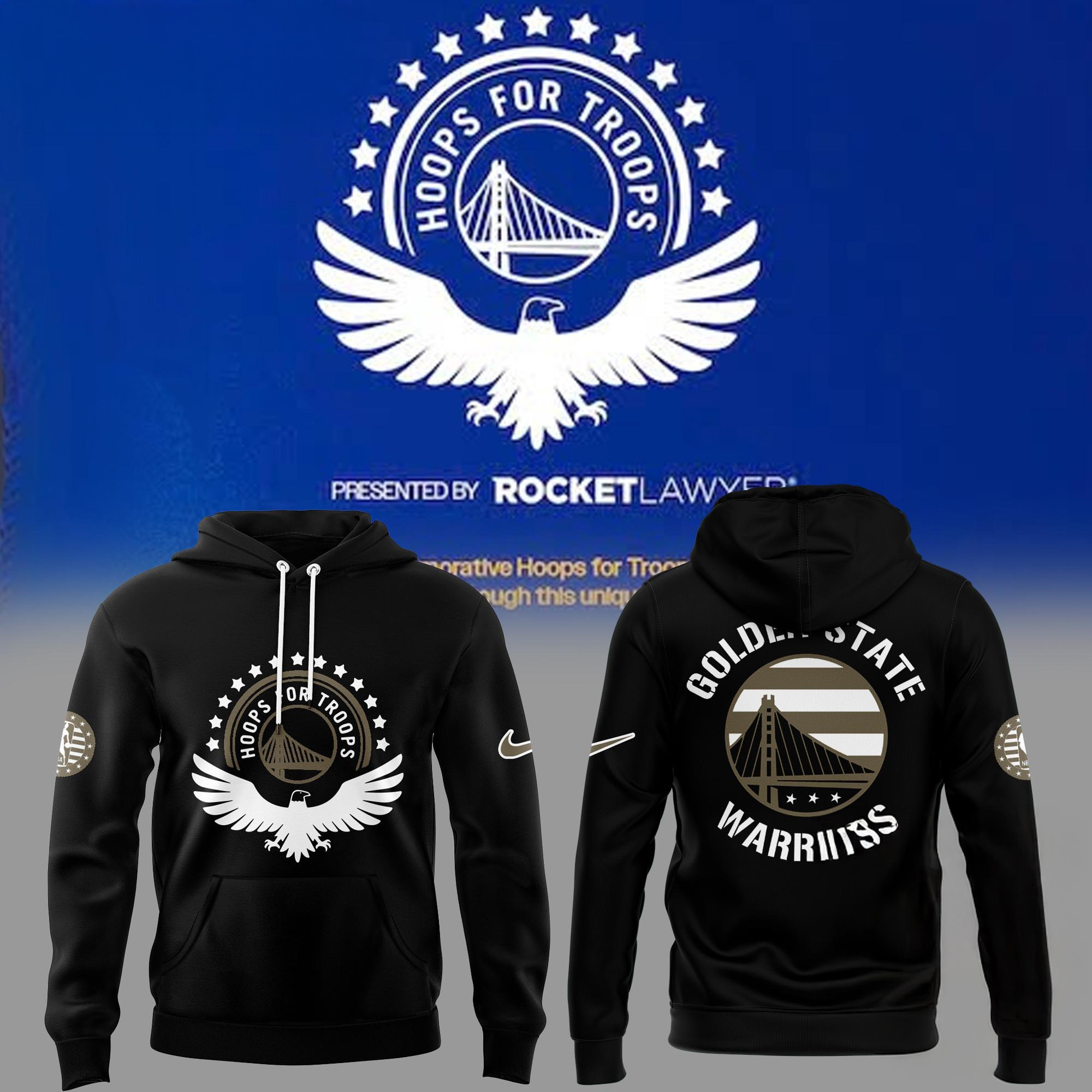 Hoops For Troops Golden State Warriors Limited Edition Hoodie Gift For Basketball Lover