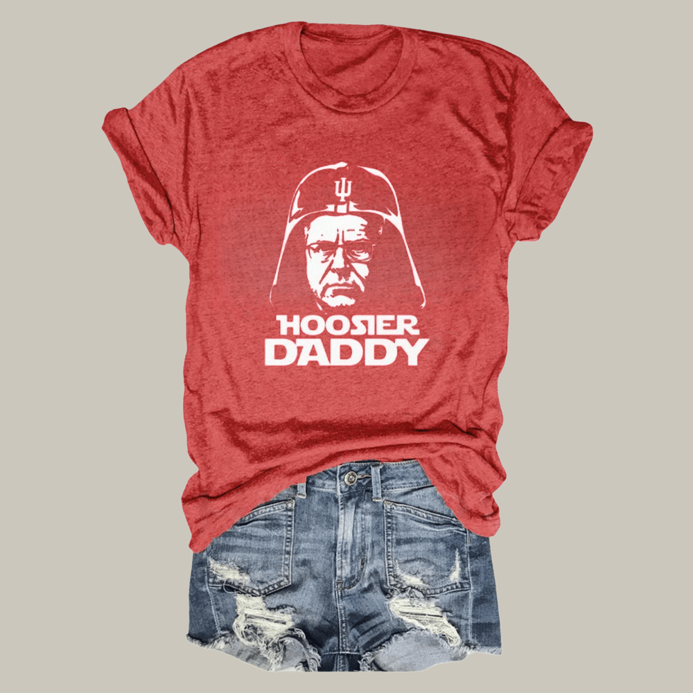 Hoosier Daddy Football T-Shirt Game Day Football Clothes Gift For Girlfriend