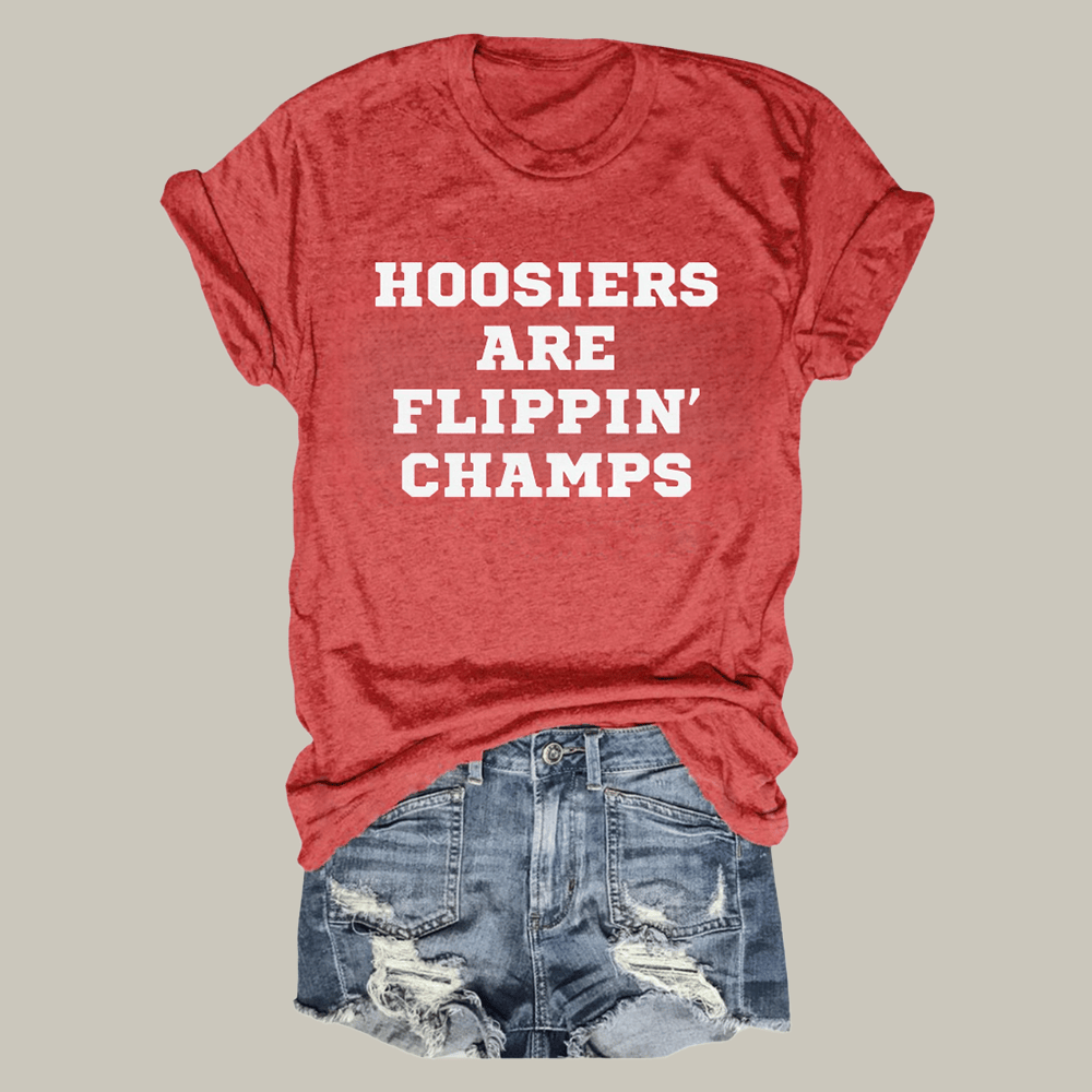 Hoosiers Are Flippin Champs T-Shirt IU Football National Champions Clothes Gift For Fans