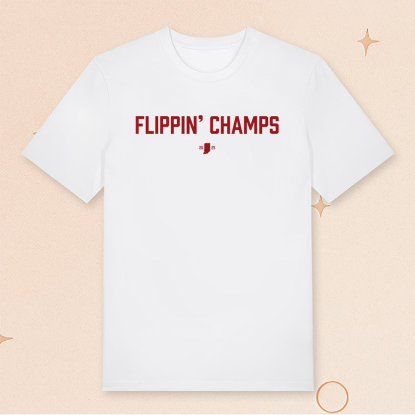 Hoosiers Flippin Champs T-Shirt 2025 Big Ten Football Champions Shirt Gift For Fans