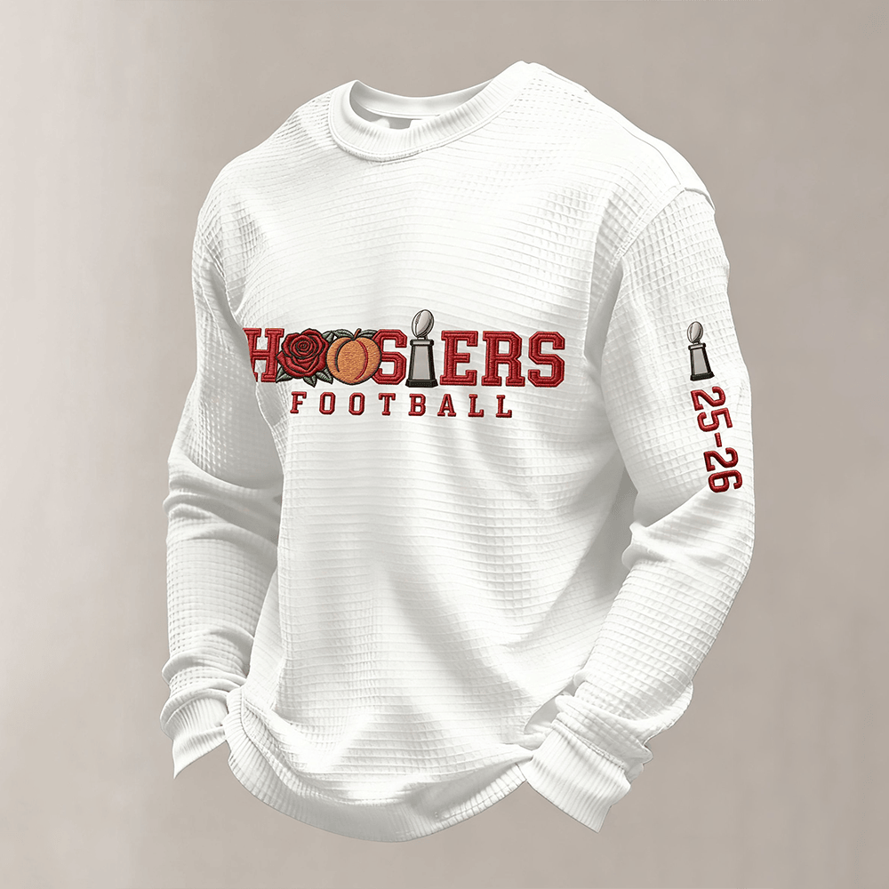 Hoosiers Football Long Sleeve Shirt Indiana 2026 National Championship Clothing Gift For Fans