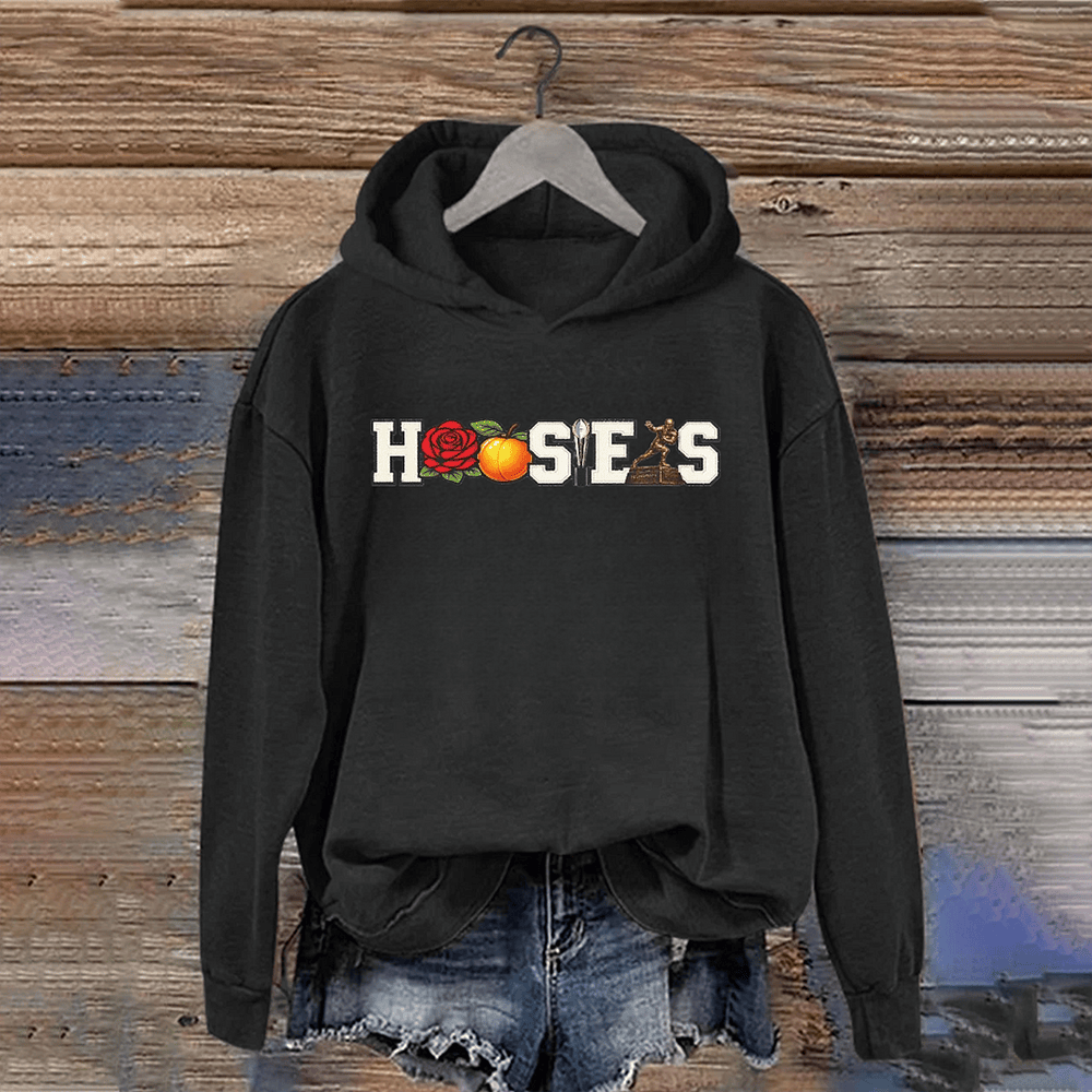 Hoosiers Peach Rose Bowl Game Day Hoodie Football Merch Indiana Hoosiers Lover Gifts