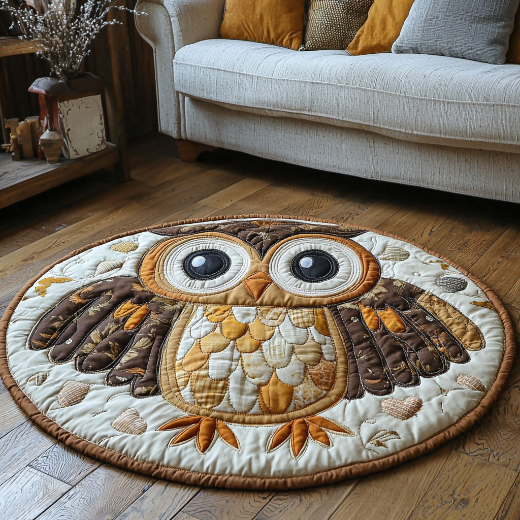 Hoot Hollow Quilted Round Mat Front Entryway Ideas Owl Gifts For Her