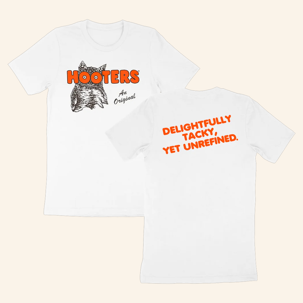 Hooters Merch Classic Logo T-Shirt Delightfully Tacky Yet Unrefined Shirt Gifts For Besties