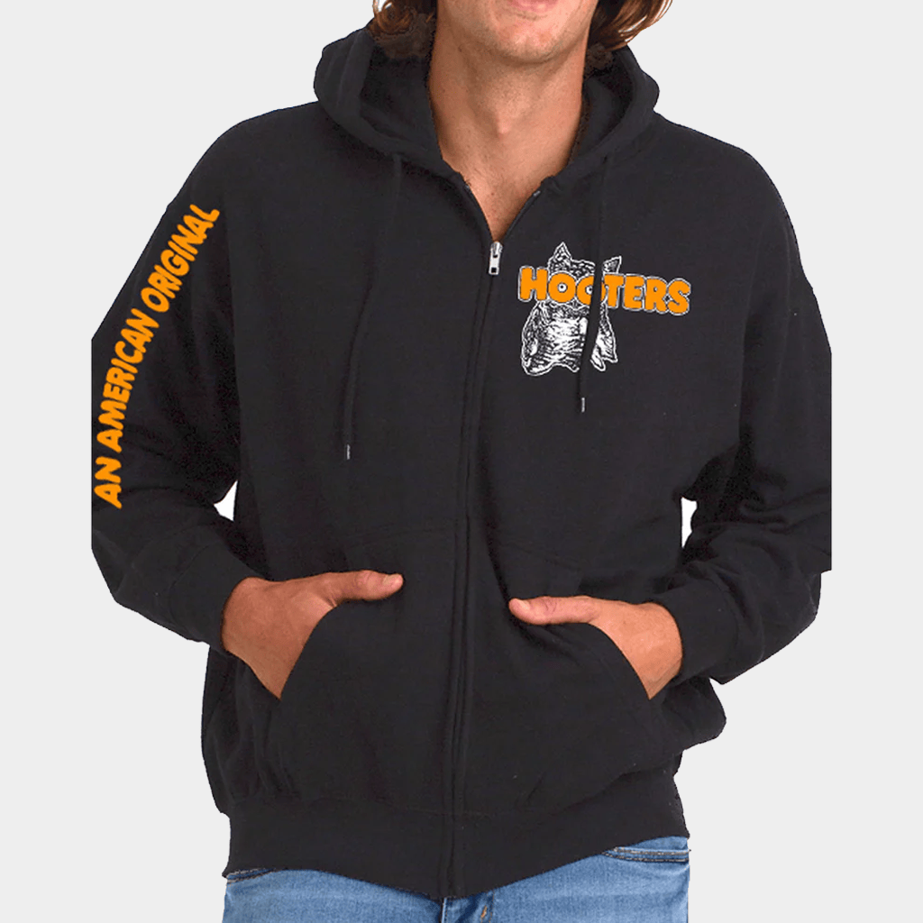 Hooters Merch Classic Logo Zip Hoodie Great Gifts For Friends Hooters Merch Classic Logo Zip Hoodie Great Gifts For Friends